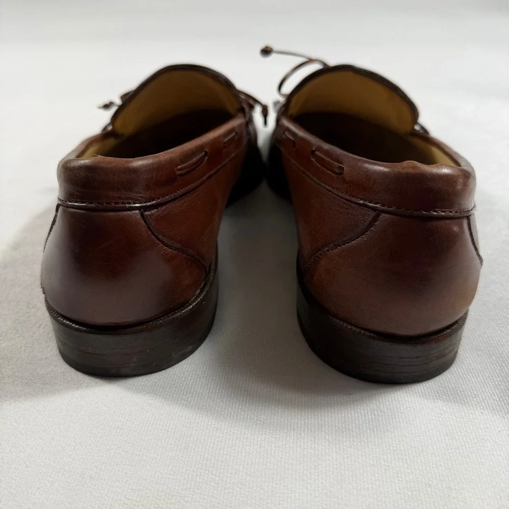Allen Edmonds Alton‎ Mens Brown Leather Kiltie Tassel Loafers Size 10.5 EEE